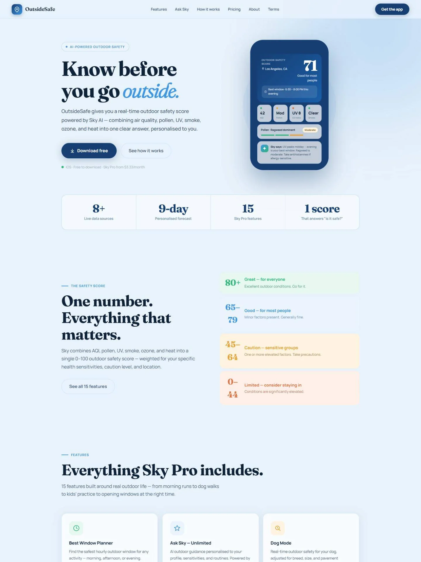 OutsideSafe website homepage